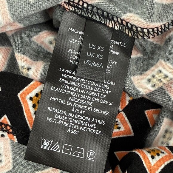 Maeve Anthropologie Madiana Knit Maxi Skirt Women Size XS Black Orange Diamond - Picture 8 of 11